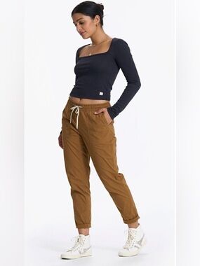 Vuori Women’s Ripstop Casual Drawstring Pants VW450, Caramel, Size XL